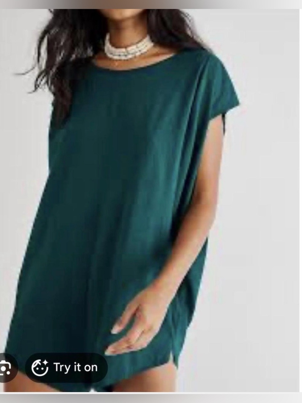 Free People Ice Cream Romper in a dark teal shade, XS fits oversized. EUC.